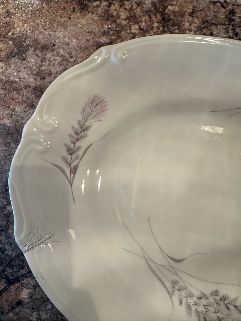 Chodziez-Poland "Thistle" pattern oval serving platter - Picture 4 of 10